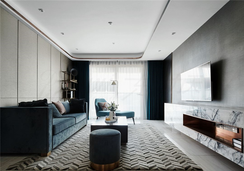 鄭州裝修公司港式新古典混搭大三室案例，輕奢生活，宜室家