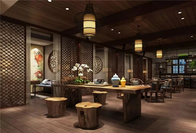 美的讓外國人看呆的中式茶裝修，東易力天裝飾*美中式茶室分享