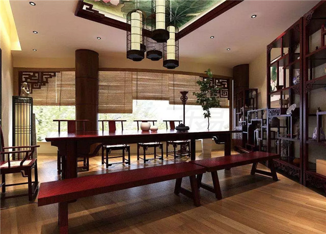 美的讓外國人看呆的中式茶裝修，東易力天裝飾*美中式茶室分享