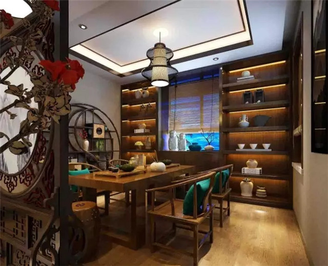 美的讓外國人看呆的中式茶裝修，東易力天裝飾*美中式茶室分享