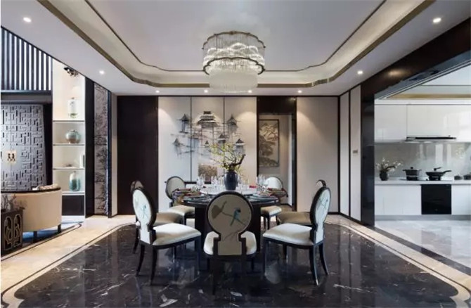 鄭州別墅裝修432平新中式，我們的家在市，也在野