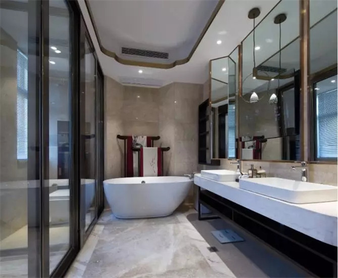 鄭州別墅裝修432平新中式，我們的家在市，也在野